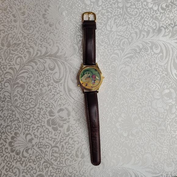 VTG Disney leather watch Fossil Mickey Mouse Classic Adventures Lonesome Ghost - Picture 3 of 6